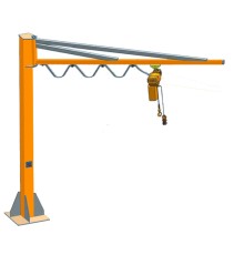 Кран консольный поворотный ручной TOR PSJ45025 250 кг, высота 4 м, стрела 5 м