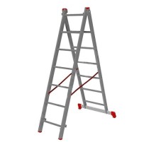 Лестница 2-х секционная алюминиевая 2*7