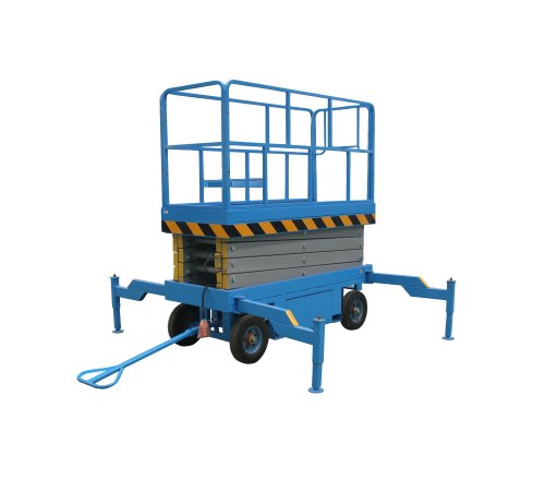 Подъемник ножничный передвижной 500 кг 6/8 м TOR SJY-0,5-6 DC аккумуляторный (G)