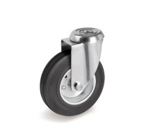 Колесо поворотное SCh 55 125 мм резина под болт