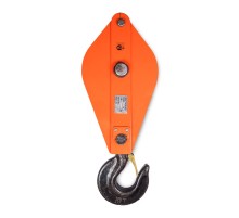 Блок монтажный однорольный с  крюком TOR H K1 4т с откидной щекой (G)