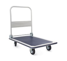 Тележка платформенная 300 кг TOR PH300 (875х570) со складной ручкой (резиновые колеса 125 мм)