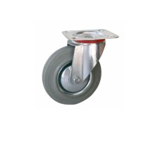 Колесо поворотное серая резина SC 42 f 100 мм Колесо поворотное серая резина SC 42 f 100 мм