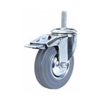 Колесо поворотное резина SCtb 63 160 мм с болтом и тормозом