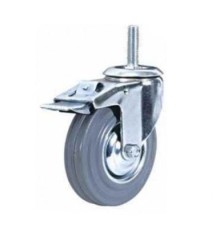 Колесо поворотное резина SCtb 63 160 мм с болтом и тормозом